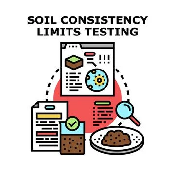 Soil consistency limits testing concept vector illustration Stock Illustration