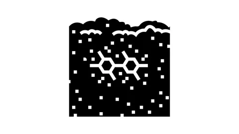 Soil contamination pcb glyph icon animation Stock Footage 326140545