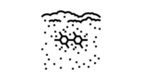 Soil contamination pcb line icon animation Stock Footage 326122019