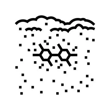 Soil contamination pcb line icon vector illustration Stock Illustration