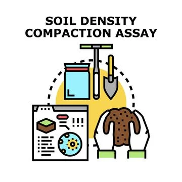 Soil density compaction assay research field work 스톡 일러스트