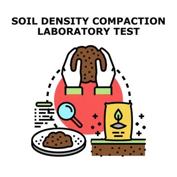 Soil density compaction testing in a laboratory Stock Illustration