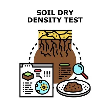 Soil dry density test concept engineering analysis 库存插图