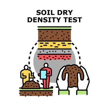 Soil dry density test concept vector illustration Stock Illustration