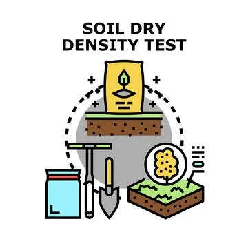 Soil dry density test concept for agricultural analysis Illustrazione stock
