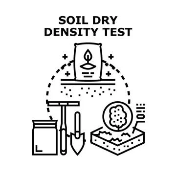 Soil dry density test concept for agricultural analysis Illustrazione stock