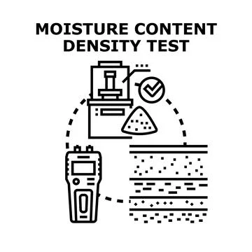 Soil engineering moisture content density testing process Stock Illustration