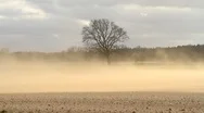 Soil Erosion During A Dust Storm Stock Footage