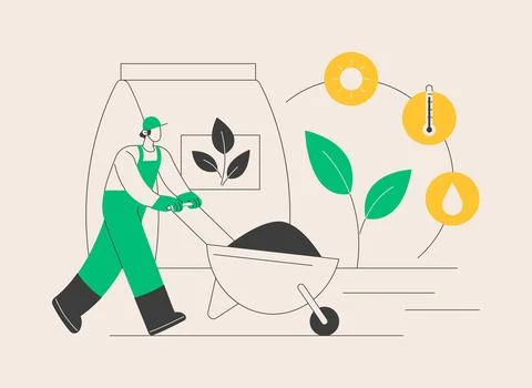Soil fertility abstract concept vector illustration. Stock Illustration