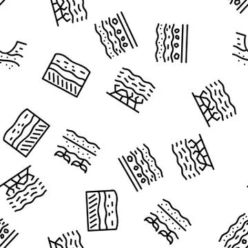 Soil Ground Research Vector Seamless Pattern イラスト素材