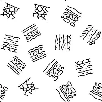 Soil Ground Research Vector Seamless Pattern Stock Illustration