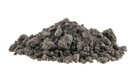 Soil isolated on white background Stock Photos