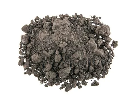 Soil isolated on white background Stock Photos