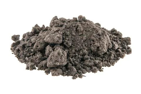 Soil isolated on white background Stock Photos