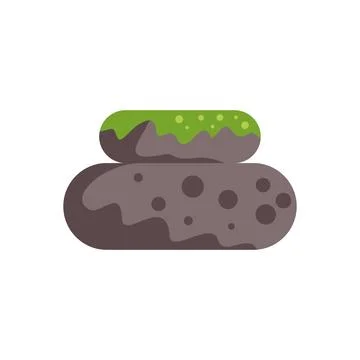 Soil layers profile creating a landscape element illustration Stock Illustration