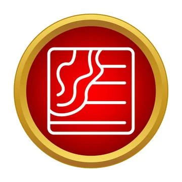 Soil layers profile icon showing geology cross section Stock Illustration