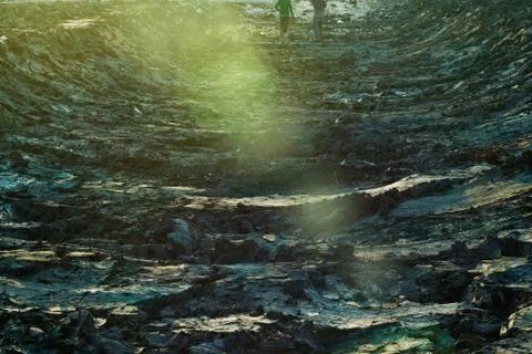 Soil material from construction in the sunshine 스톡 사진