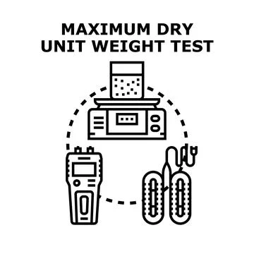 Soil maximum dry unit weight test method 스톡 일러스트