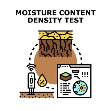Soil moisture content and density testing concept 库存插图