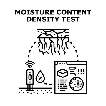 Soil moisture content and density testing concept 스톡 일러스트