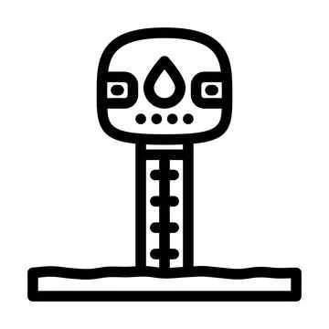 Soil moisture sensor agri tech line icon vector illustration Stock Illustration