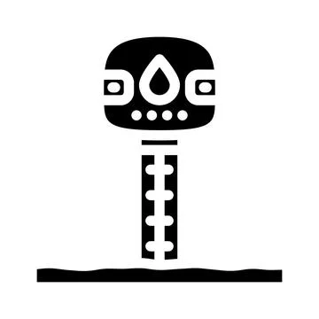 Soil moisture sensor agri tech glyph icon vector illustration Stock Illustration