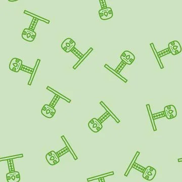 Soil moisture sensor agri tech line vector seamless pattern Illustrazione stock