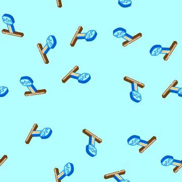 Soil moisture sensor agri tech isometric icon seamless pattern Illustrazione stock