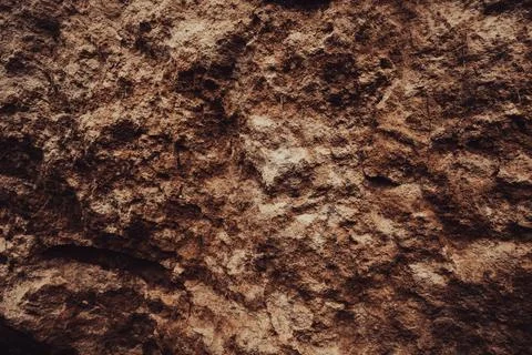 Soil or dirt Cross Section Close-up. Underground earth texture, cross secti.. Stock Photos