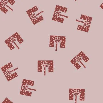 Soil percolation hydrogeologist glyph vector seamless pattern Stock Illustration