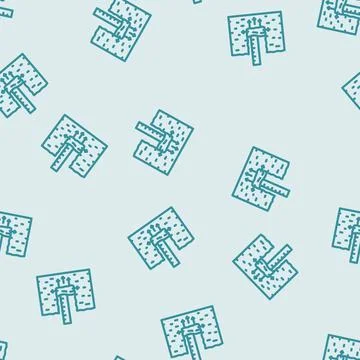 Soil percolation hydrogeologist line vector seamless pattern Stock Illustration