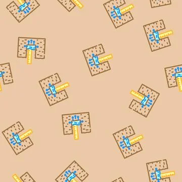 Soil percolation hydrogeologist vector seamless pattern Stock Illustration