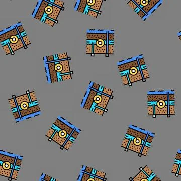 Soil permeability hydrogeologist vector seamless pattern Stock Illustration