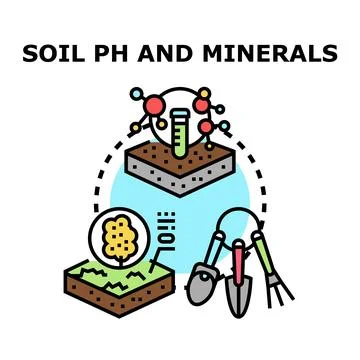 Soil ph and minerals vector concept 스톡 일러스트