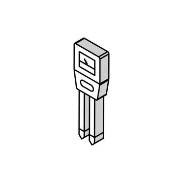 Soil ph meter garden tool isometric icon vector illustration Stock Illustration