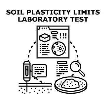 Soil plasticity limits laboratory test process イラスト素材