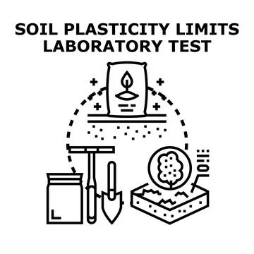 Soil plasticity limits laboratory test concept イラスト素材