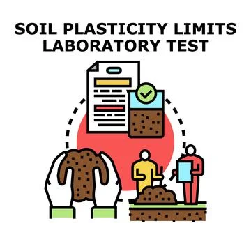 Soil plasticity limits laboratory test concept 스톡 일러스트