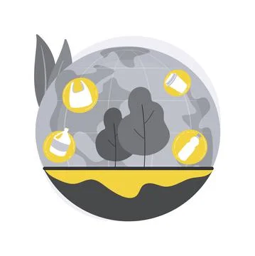 Soil pollution abstract concept vector illustration. Stock Illustration