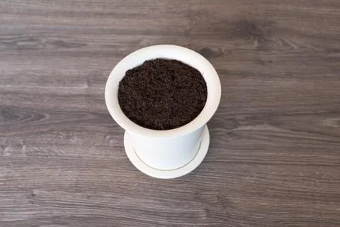 Soil in a pot Stock Photos