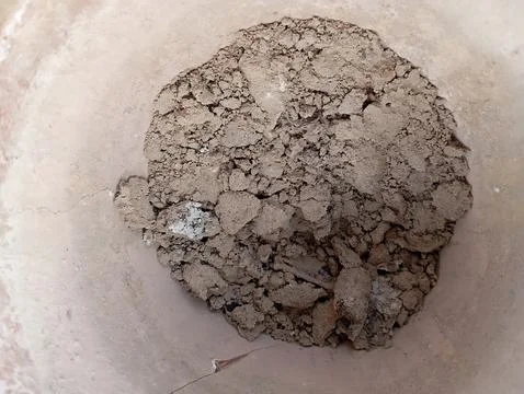 Soil in pot upper pic Stock Photos