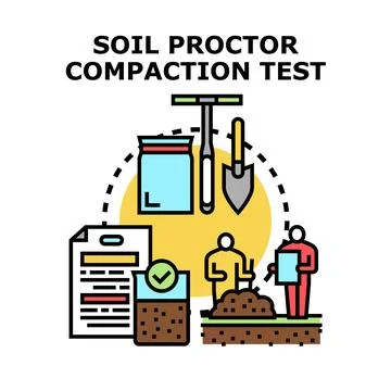 Soil proctor compaction test engineering concept Stock Illustration