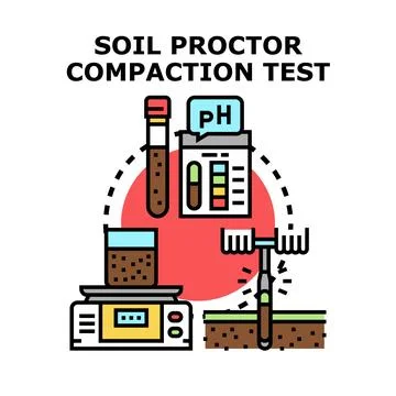 Soil proctor compaction test engineering laboratory concept イラスト素材