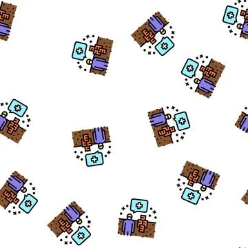 Soil remediation vector seamless pattern Stock Illustration