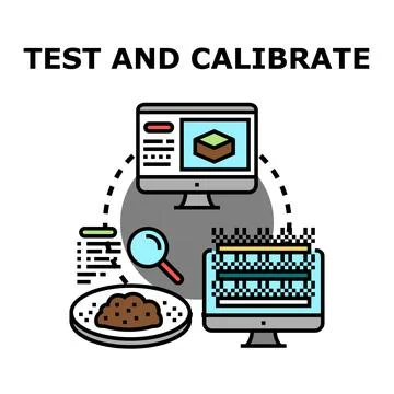 Soil sample testing and calibration process イラスト素材