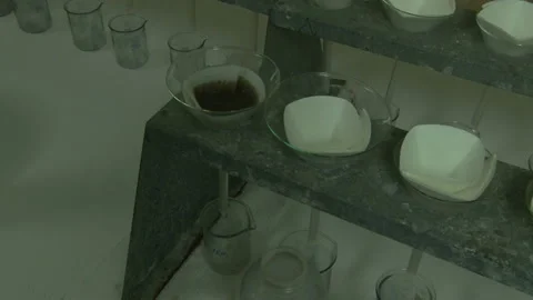 Soil samples for testing in the laboratory. Video stock 154463455