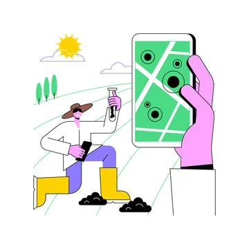 Soil sampling isolated cartoon vector illustrations. Illustrazione stock