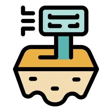 Soil sampling showing extraction and analysis of earth layers for agricultu.. Illustrazione stock