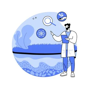 Soil science abstract concept vector illustration. Stock Illustration