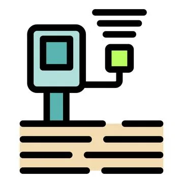 Soil sensor collecting data from field using wireless technology Stock Illustration